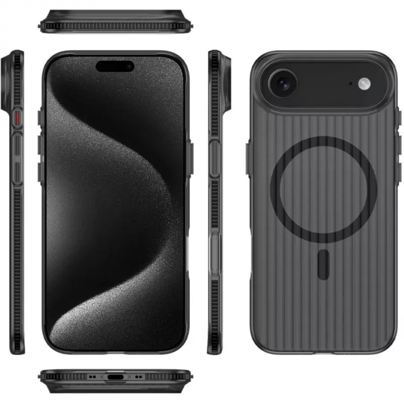 4smarts 541640 Design Case Aero apsauginis dėklas iPhone Air telefonui, juodas