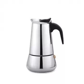 Moka puodas Maestro MR-1660-9, viryklinis kavos virimo aparatas 6 puodeliams, juodas