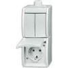 BUSCH JAEGER 2601/5/20EW-54-503 - Kištukinis lizdas CEE 7/3 - 2P+E - Baltas - IP44 - 250 V - 16 A