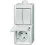 BUSCH JAEGER 2601/5/20EW-54-503 - Kištukinis lizdas CEE 7/3 - 2P+E - Baltas - IP44 - 250 V - 16 A