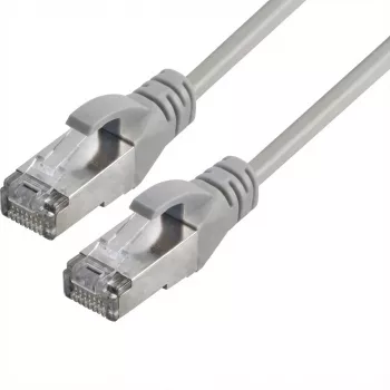 Jungiamasis kabelis RJ45, CAT6A 500 MHz, 1,0 m, pilkas, S-STP (S/FTP), TPE/LSZH (Ultraflex), AWG26, su Cat.7 žaliava, Synergy 21 (S217603)
