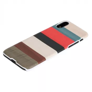 Man and Wood apsauginis dėklas iPhone XR – koralų baltos spalvos, medinis