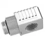 Barrow 90° adapteris G1/4 IG į G1/4 IG, modelis FBFTWT90-V2 S, sidabrinis, sukamasis jungtis skysčio aušinimui