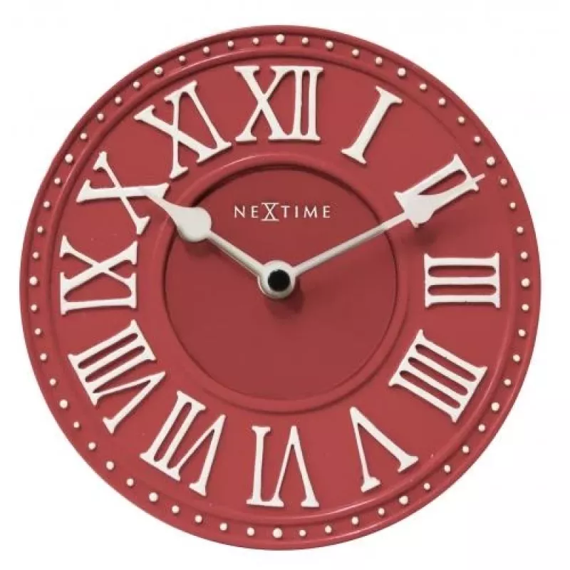 NeXtime 5187ro London sieninis laikrodis, Ø16 cm, raudonas/baltas