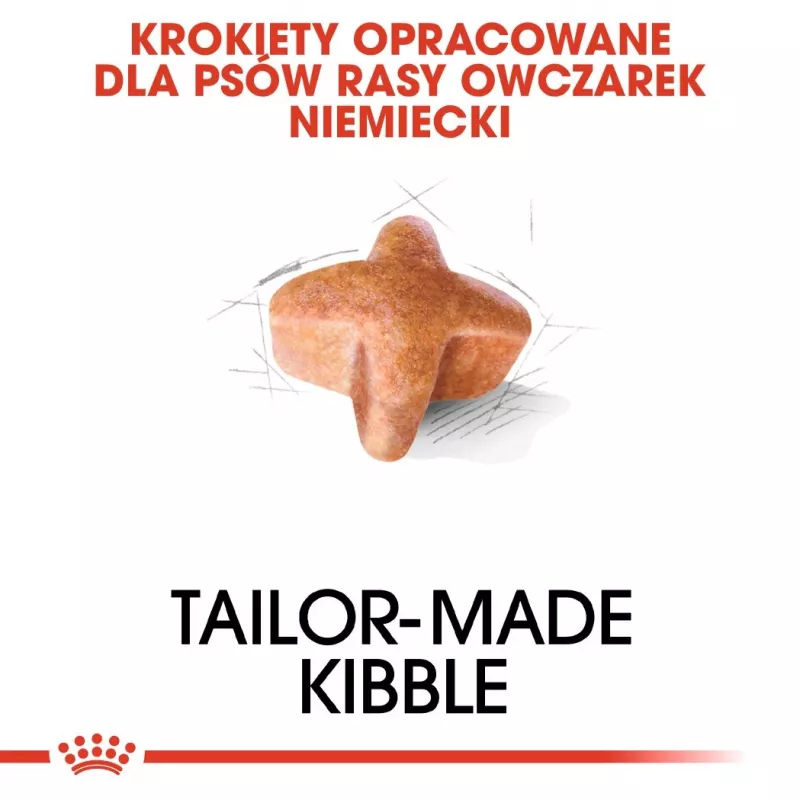 Sausas šunų ėdalas Royal Canin German Shepherd Adult, 11 kg – stambios veislės, paukštiena, 24% baltymų, 19% riebalų