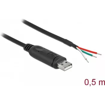 Adapterinis kabelis USB 2.0 Type-A į RS-232 DeLOCK 63497
