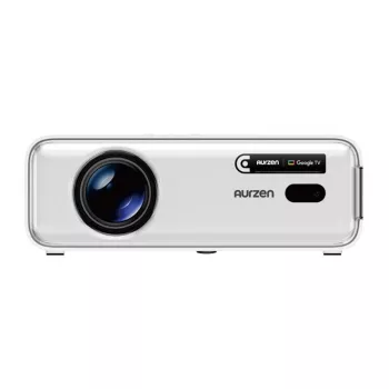 Projektorius Aurzen Eazze D1G – kompaktiškas DLP projektorius su Google TV, modelis AU-PJ-AD001G-EUWH0