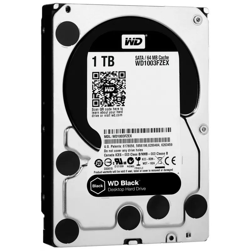 Kietasis diskas WESTERN DIGITAL Black 1TB SATA 3.0 64 MB 7200 aps./min. 3,5 col. WD1003FZEX
