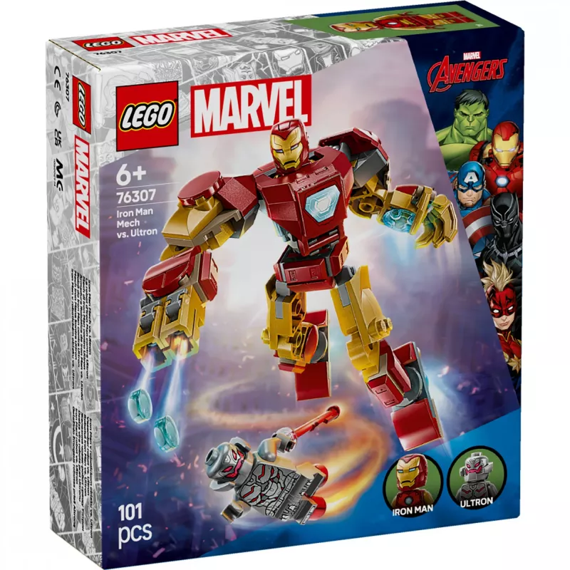 LEGO MARVEL 76307 Geležinio Žmogaus mechas prieš Ultroną