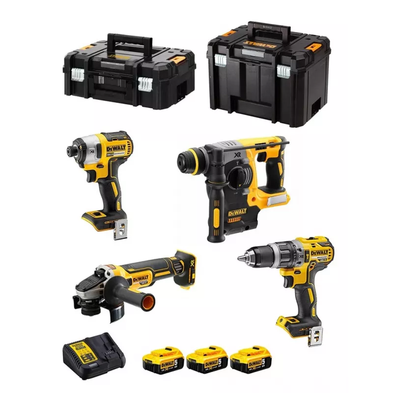 DeWalt DCK422P3T-QW 18 V akumuliatorinių įrankių rinkinys (3 x 5 Ah)