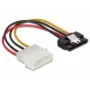 SATA HDD kabelis DeLOCK 60120 4pin vyriškas su metaliniu fiksatoriumi tiesus 0,12 m