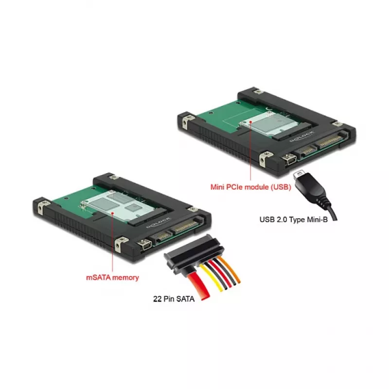 Vidinis SATA USB 2.0 adapteris DeLOCK 62853