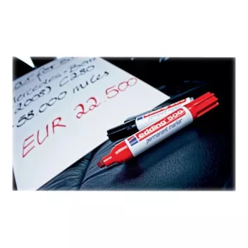 Permanentinis markeris Edding 500 kaltinis antgalis Raudona