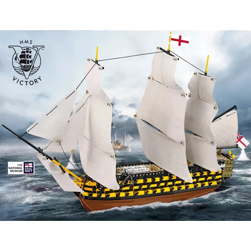 Konstruktorius Cobi HMS Victory – 2517 detalių, detalus istorinis burlaivio modelis