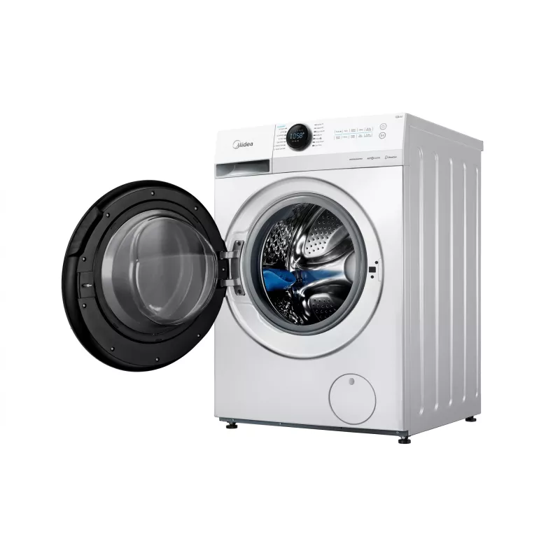 Skalbimo mašina Midea MF200W80WB/W-HR, pakrovimas iš priekio, 8 kg, 1400 aps./min., LCD, garai, 60 cm pločio