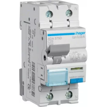 Hager ADA575D diferencialinis automatas 1P+N, 10kA, charakteristika C, 25A, 30mA