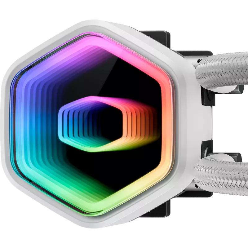 Skystis aušintuvas CPU Cooler Master MasterLiquid 240 Core II White — 240 mm, 2x 120 mm ventiliatoriai (650–1750 RPM), įvorinis guolis