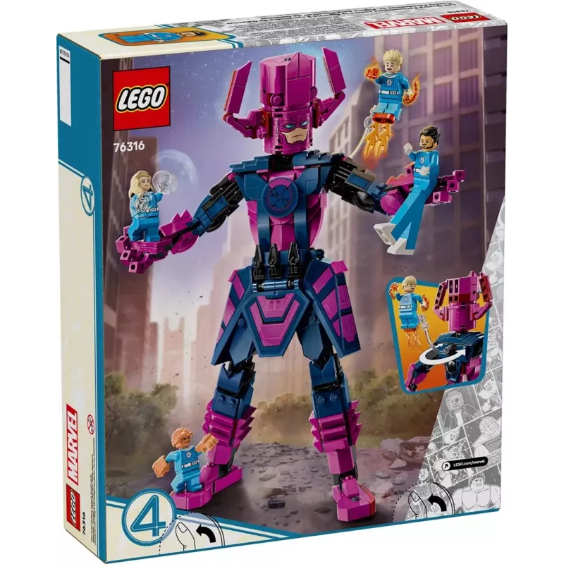 LEGO statybinis rinkinys Marvel Super Heroes 76316 — Fantastiškieji keturi: Galactus minifigūrėlių rinkinys, 427 detalės, 4 minifigūrėlės, amžius 9+