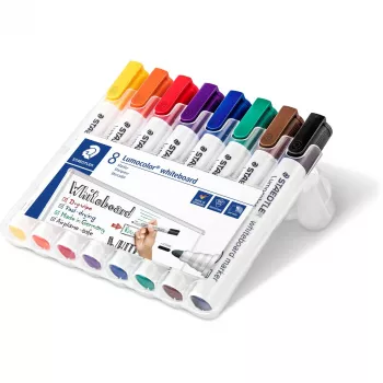 Permanentinis markeris Staedtler Lumocolor 351 WP8 kulkos antgalis 8 spalvų rinkinys