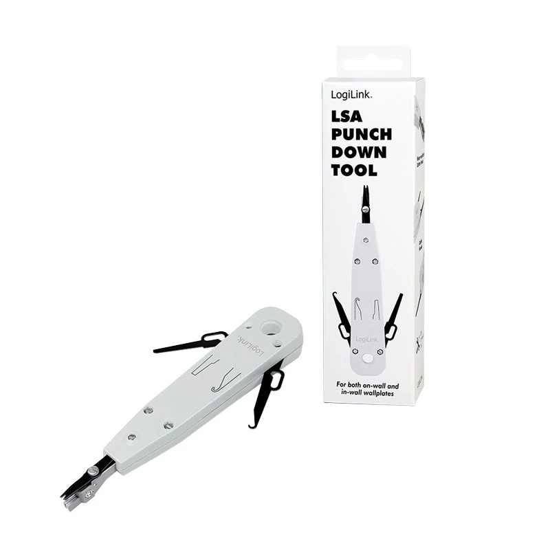 Kabelių užspaudimo replės LOGILINK WZ0001A RJ45/RJ11 su pjaustytuvu ir nuėmikliu, balta