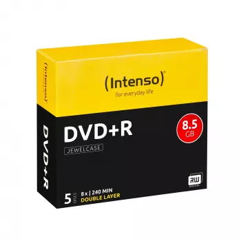 Intenso 5 x DVD+R DL 8,5 GB 8x juvelinėje dėžutėje (dėžutė) (4311245)