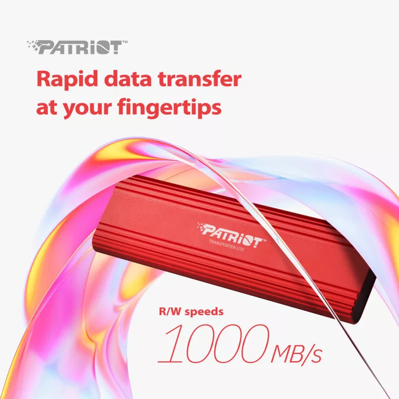 SSD diskas 4TB Patriot Transporter Lite 1000/1000 MB/s Type-C
