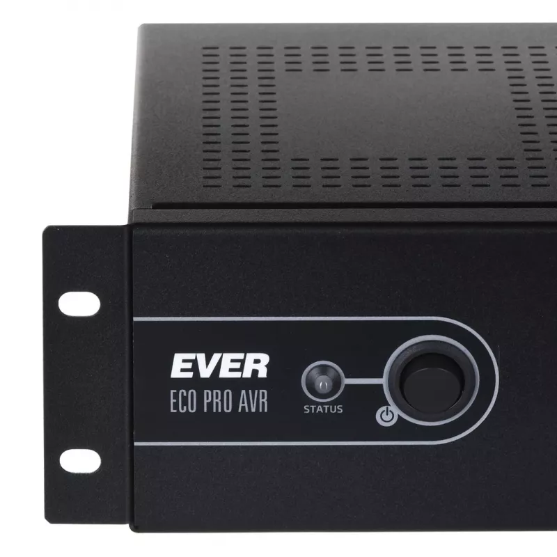 Nepertraukiamo maitinimo šaltinis (UPS) EVER ECO Pro 1200 AVR CDS, 1.2 kVA (650 W), 2U, 3× C13, USB-B, AVR, VRLA 12 V 5 Ah ×2
