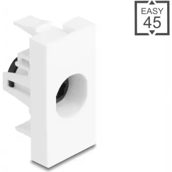 TOSLINK optinis movas DELOCK Easy 45 modulis, lizdas į lizdą, baltas