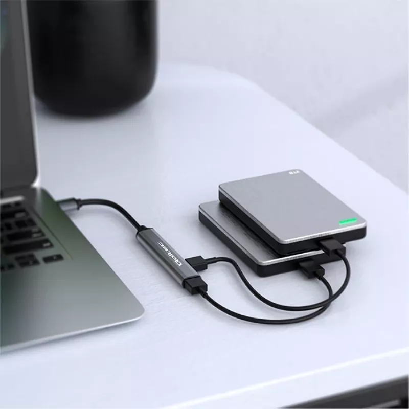 USB šakotuvas QOLTEC 53792, USB-C 3.1 į 4 prievadus (USB 3.0 x1, USB 2.0 x3)