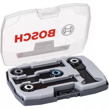 Bosch Starlock Best of Heavy Duty rinkinys, 4 vnt., peilių rinkinys, metalas, mediena, juoda, dėžutė