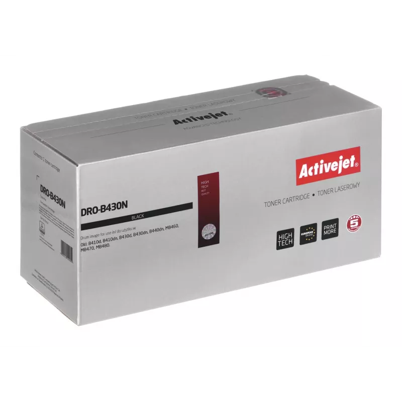Activejet DRO-B430N būgnas (atitikmuo OKI 43979002; Supreme; 25000 puslapių, juodas)