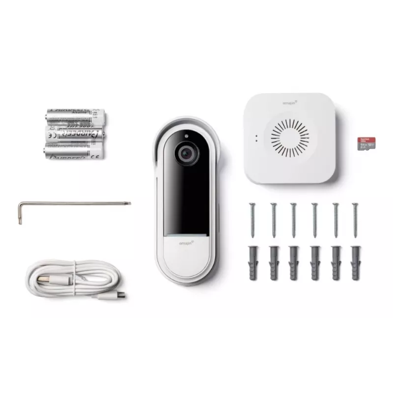 Belaidis durų skambučio garsinis signalas Omajin by Netatmo OVD-01-EU juodos/baltos spalvos
