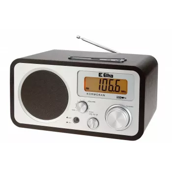 Nešiojamas radijo imtuvas ELTRA Kormoran analoginis FM LW LCD juodas sidabrinis