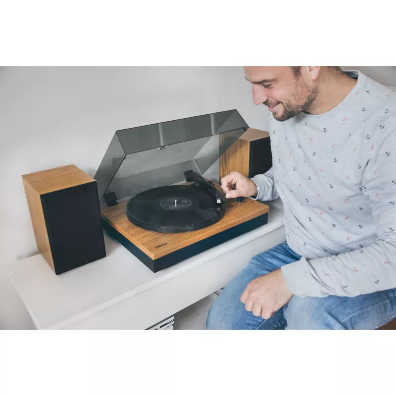 Patefono grotuvas Lenco LS-300WD juodas