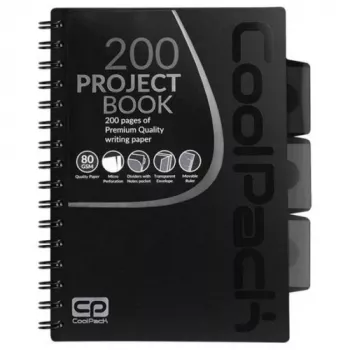 Užrašinė spiralinė A5 Coolpack Black