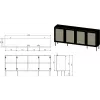 JUTA 4D komoda 4D 200x39,5x90 juodas + linol calabria