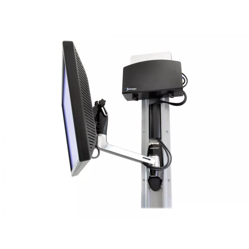 Ergotron LX HD sieninis laikiklis Swing Arm - tvirtinimo rinkinys (svyrančioji ranka, rankenėlė) televizoriui (pakreipimas ir pasukimas) - aliuminis - ekrano dydis: iki 106,7 cm (42 inch) - tvirtinimo detalės