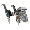 VALUE PCI-Express kortelė, 2x RS232 nuoseklus, D-Sub 9, 1x lygiagretus EPP/ECP (15.99.2116)
