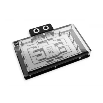 Alphacool 10268 Vandeninis aušintuvas Nvidia GeForce RTX (Core serija) – varinė šaltnešio plokštė, aliumininis galinis dangtelis, akrilinis viršus su aRGB, 160,8 mm