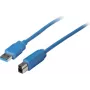 USB A–B 3.0 laidas ShiverPeaks 77030, 0,5 m, mėlynas
