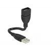 USB kabelis DeLOCK 15 cm USB 2.0 USB A juodas