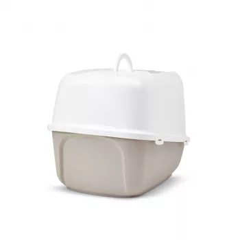Uždaras katės kraiko dėžė Savic Nestor Jumbo, plastikas, 66,5×48,5×46,5 cm, Coffee/White