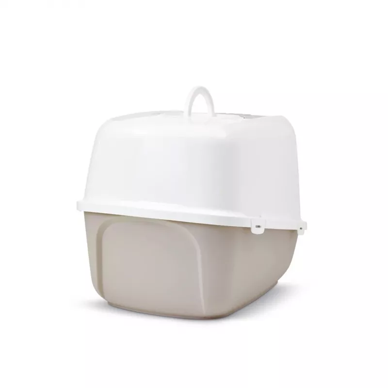 Uždaras katės kraiko dėžė Savic Nestor Jumbo, plastikas, 66,5×48,5×46,5 cm, Coffee/White