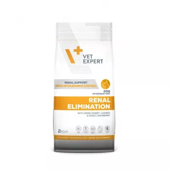 Sausas šunų ėdalas VETEXPERT Veterinary Diet Renal Elimination 2 kg – triušio skonio, suaugusiems šunims, inkstų palaikymui, 15,8% baltymų, 19,5% riebalų
