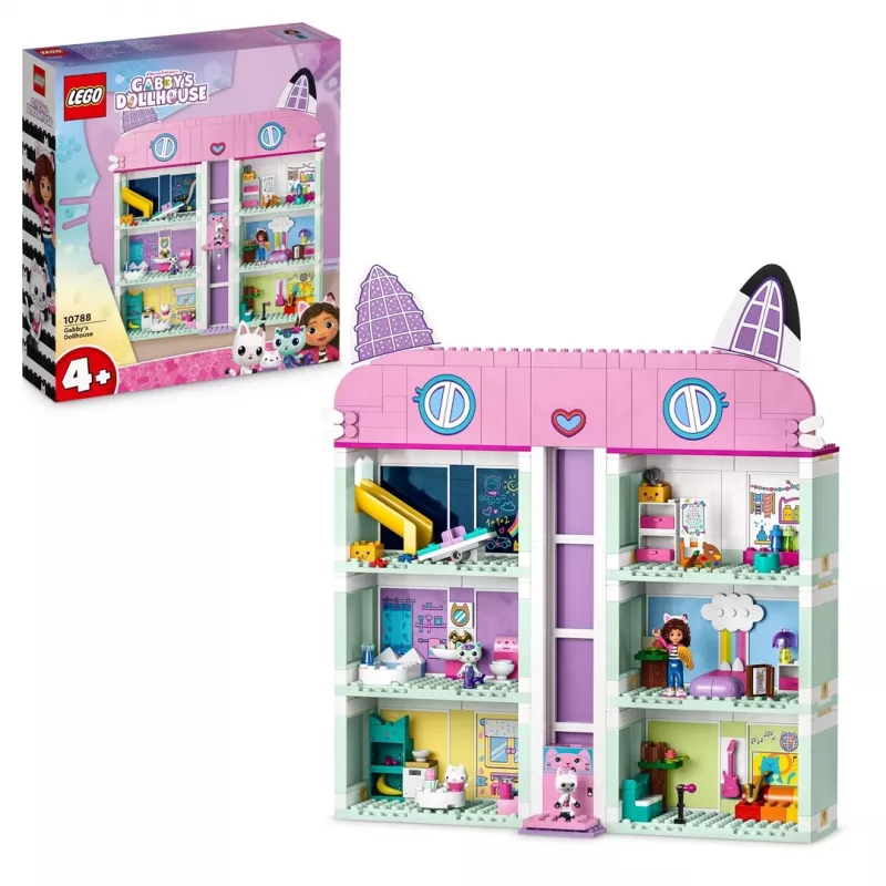 Konstruktorius LEGO Gabby's Dollhouse rinkinys 10788 — 498 detalių, 3 minifigūrėlės, nuo 4 metų