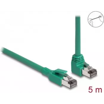 DeLOCK RJ45 tinklo kabelis PROFINET SF/UTP 90° kampu 5 m žalias