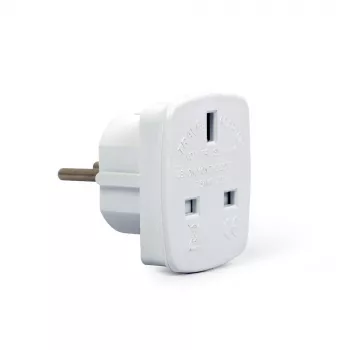 Gembird Cablexpert a-AC-UKEU-001 - Maitinimo adapteris - Jungtis (S) prie Kištuko (W) - Baltas - Jungtinė Karalystė, Europa
