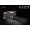 Mechaninė žaidimų klaviatūra SAVIO BLACKOUT X2 PEACH — 61 klavišų 60% QWERTY, RGB LED, hot-swap, USB Type-A/Type-C, atjungiamas kabelis