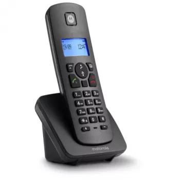 Motorola C4201 analoginis/DECT telefonas su skambučių numerio rodymu, juodas