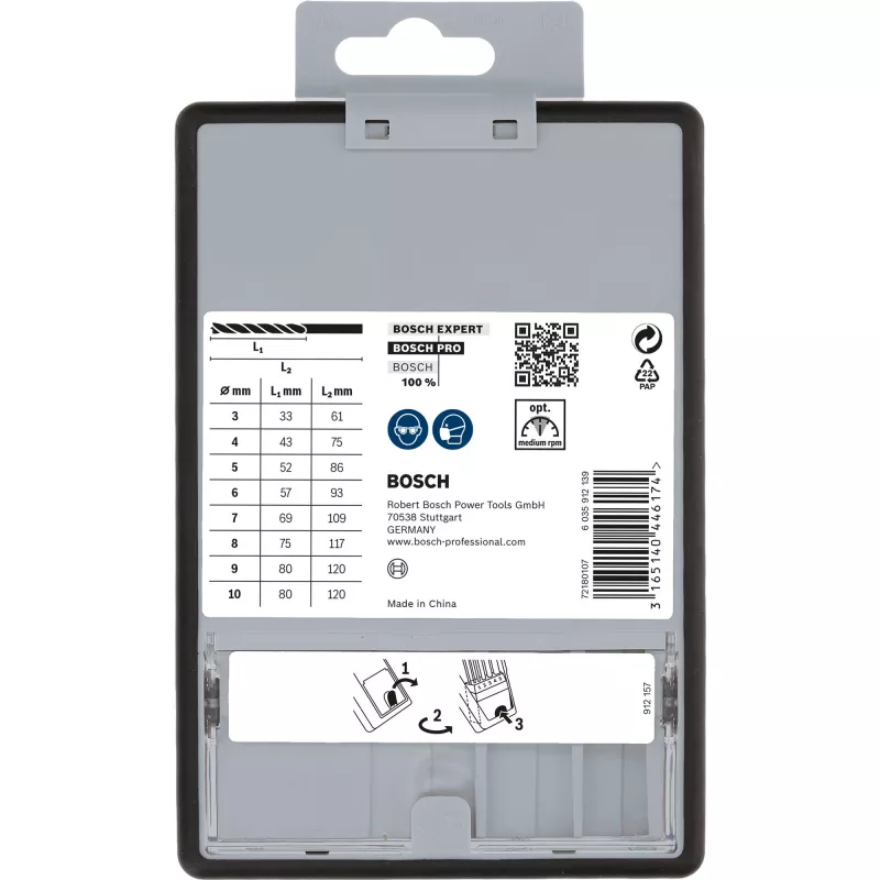 Gręžtų rinkinys Bosch 2 607 010 533 Robust Line smailieji gręžtai medžiui